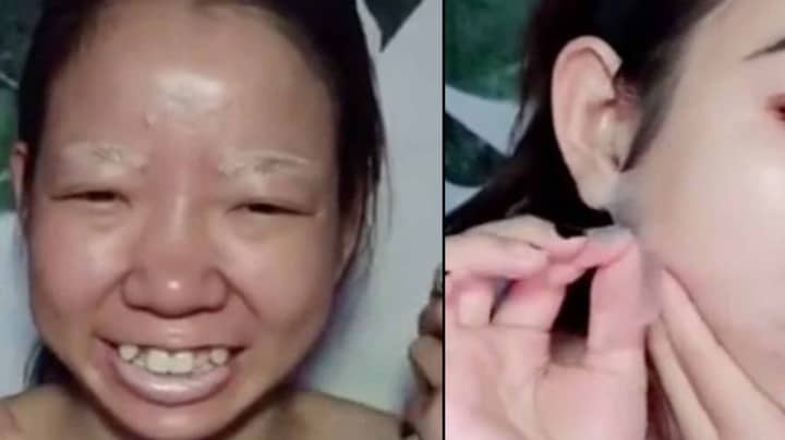 Creepy New Beauty Trend Sees Woman Completely Transform Into Different Person