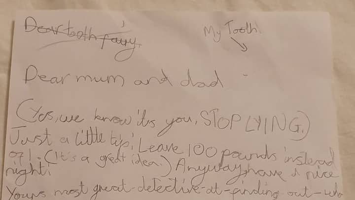 Daughter Asks For £100 Instead Of £1 After Discovering The Truth About The Tooth Fairy