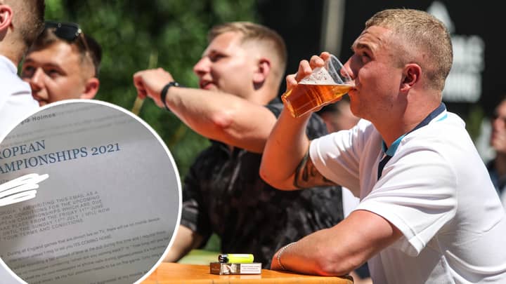 Woman Shares Boyfriend's Letter Outlining Euro 2020 'Terms And Conditions'