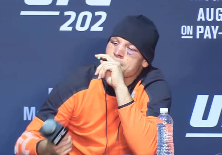 Nate Diaz Could Face A Suspension After Smoking Weed Vape Pen At UFC 202  Press Conference - LADbible