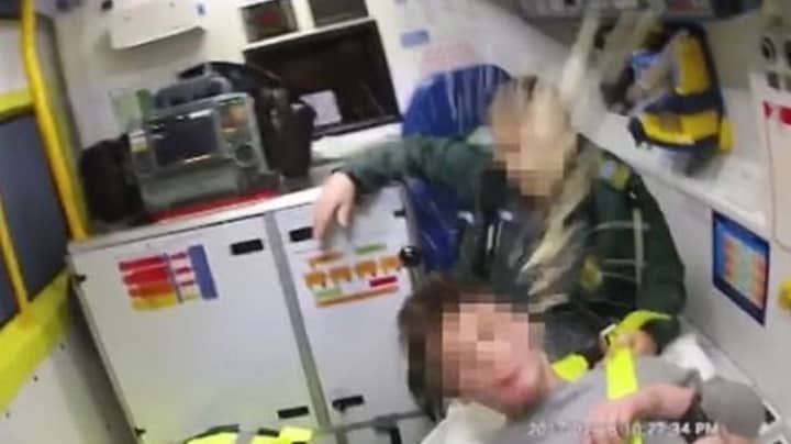 Man Spits At Police Officer 24 Times As They Help Him Into Ambulance