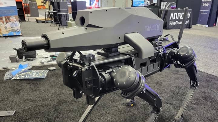 People Are Horrified After Company Attaches High-Tech Sniper Rifle To Robot Dog