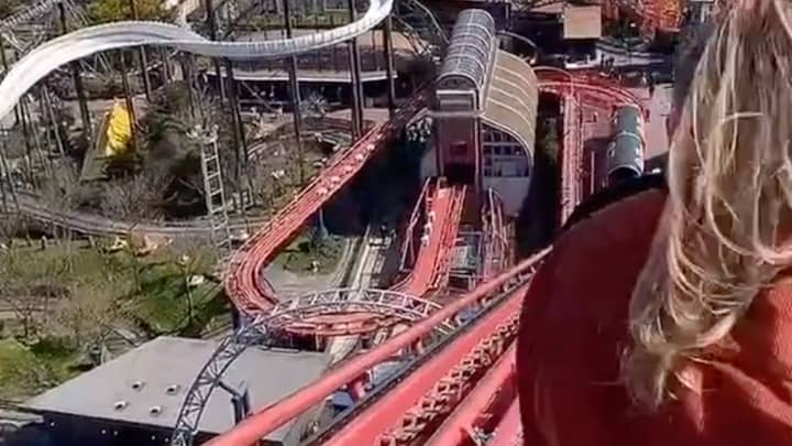 Moment Riders Forced To Climb Down From Blackpool's 213 Foot Big One Rollercoaster
