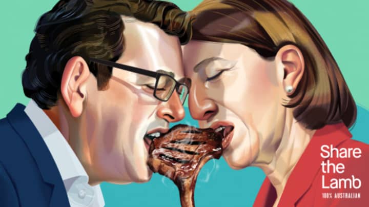 Creators Of Australian Lamb Ads Unveil Cheeky Murals Of State Leaders Eating Together