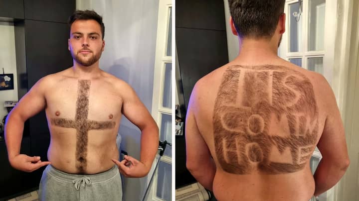 England Fan Shaves ‘It’s Coming Home’ Into Hair On His Back