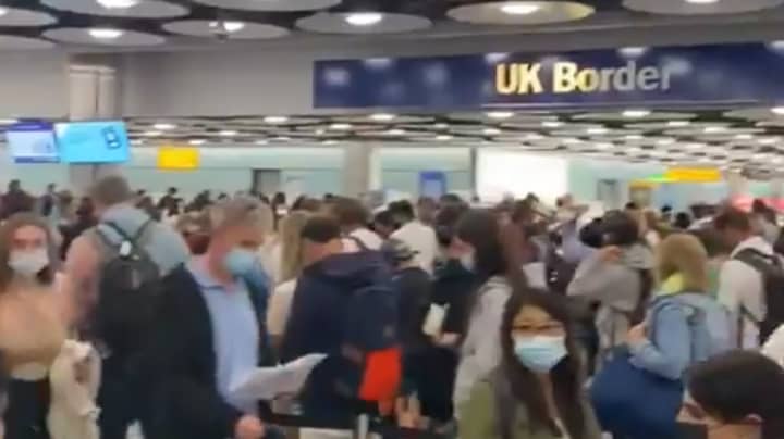 Severe Delays At Heathrow Airport As Families Stuck In Passport Control Queues For Hours 