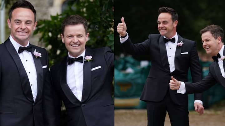 Ant McPartlin Arrives At Church With Best Man Dec To Marry Anne-Marie Corbett