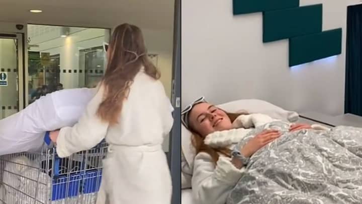 Student Takes Mattress To Early Lecture Because She Wants To Stay In Bed
