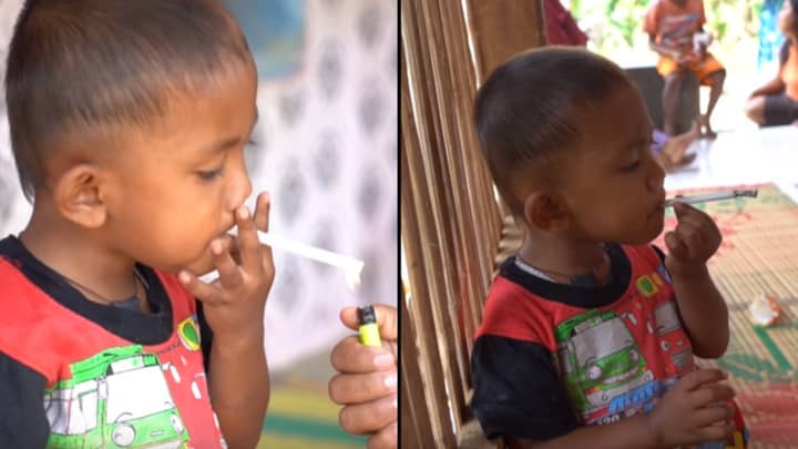 Chain Smoking Toddler With Two-Pack-A-Day Addiction 'At Risk Of Brain Damage'