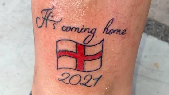 Woman Doesn't Like Football But Gets 'It's Coming Home 2021' Tattoo