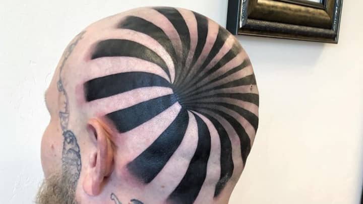 Tattooist Creates Incredible Optical Illusion Making It Look Like Man Has Hole In Head