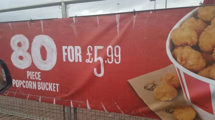 ​KFC Is Trialling An 80-Piece Popcorn Bucket For Less Than £6