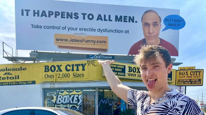 Guy Pranks Dad With Billboard Turning Him Into 'Face Of Erectile Dysfunction'