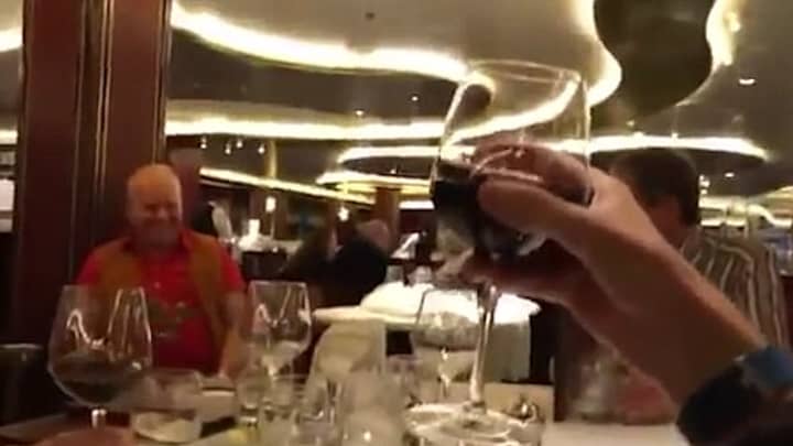 Passengers Get Battered By High Winds On Cruise Ship... And Keep Drinking Wine