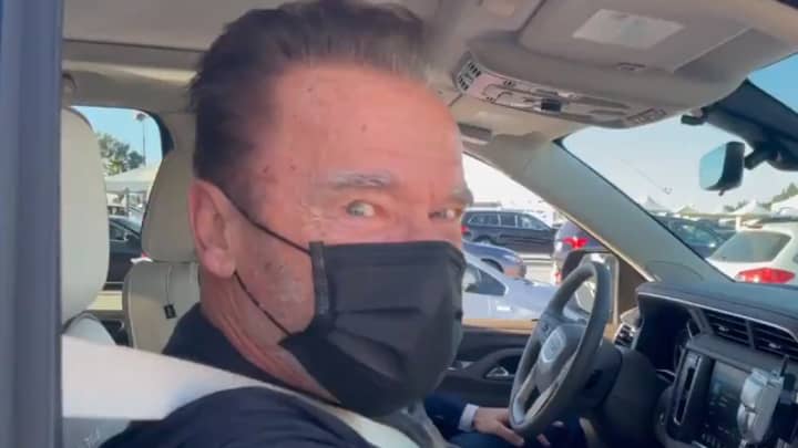 Arnold Schwarzenegger Delivers Famous Terminator Line As He Receives Covid-19 Vaccine