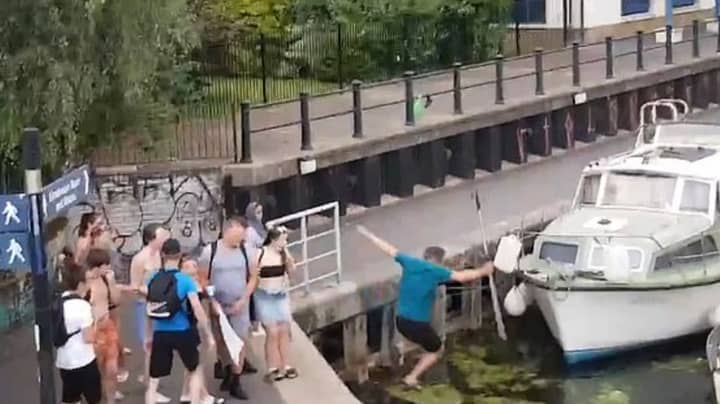 Man Pushed In Canal After Standing Up To Girl Who Kicked Mating Swans