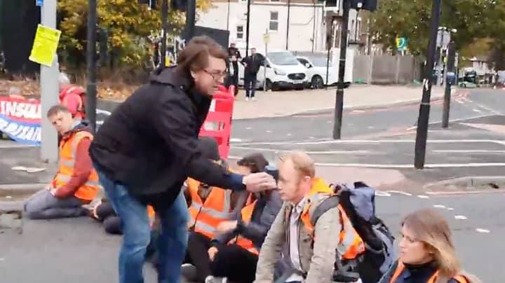 Moment Insulate Britain Protesters Are Inked In Face Caught On Camera