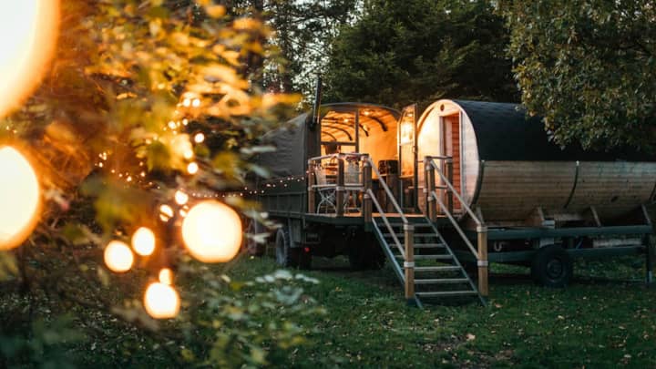 This Restored Swiss Army Truck In Belfast Is The Ultimate Glamping Set Up