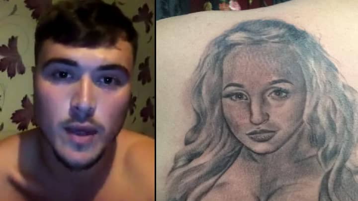 Guy Gets Tattoo Of His Naked Girlfriend On His Back And Then They Break Up