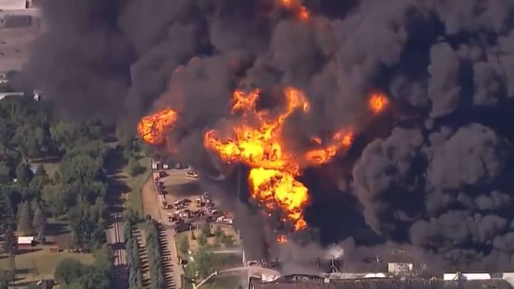 Shocking Footage Shows Explosion At Chemical Plant In US