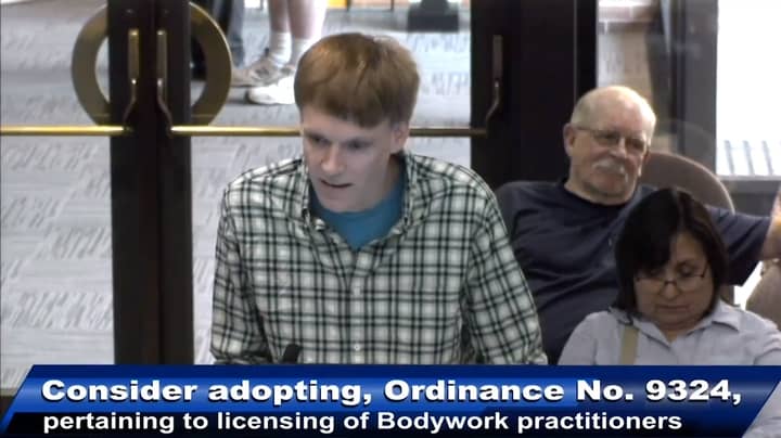 Man Awkwardly Argues In Favour Of Legalised 'Happy Endings' At Council Meeting