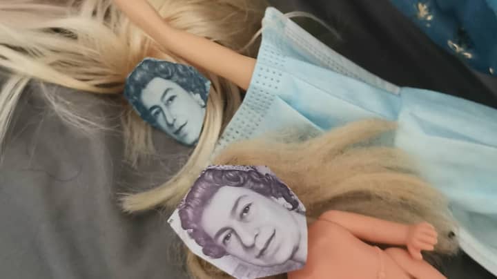 Mum Left In Hysterics After Daughter Cuts Up Banknotes To Use Queen's Face On Dolls