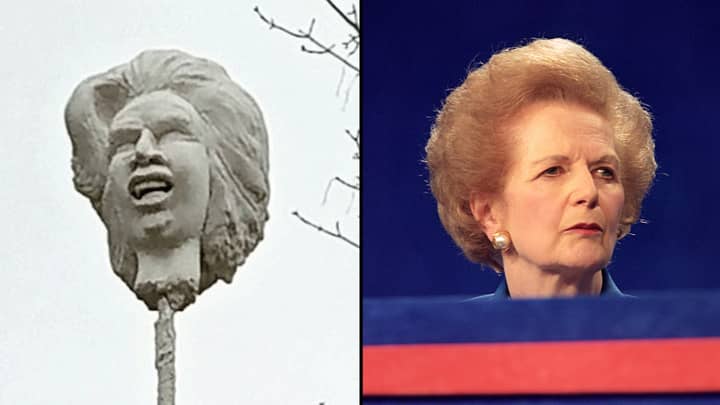 Artist Puts Magaret Thatcher's Severed Head On Spike In Her Home Town