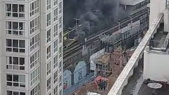 Huge Clouds Of Smoke Rise Above Station As Fire Breaks Out In Elephant And Castle