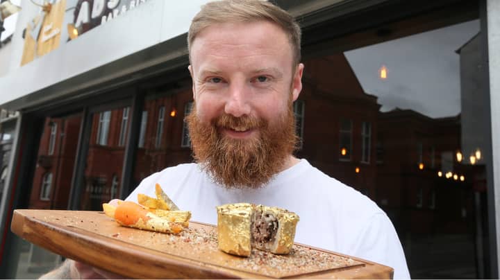 UK Chef Parodies Salt Bae's £850 Golden Tomahawk Steak With Gold Leaf Pork Pie