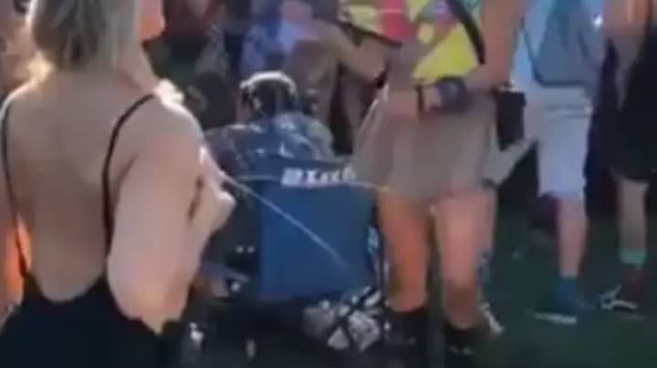 Bizarre Video Shows Woman Spraying Her Breast Milk Around At Festival