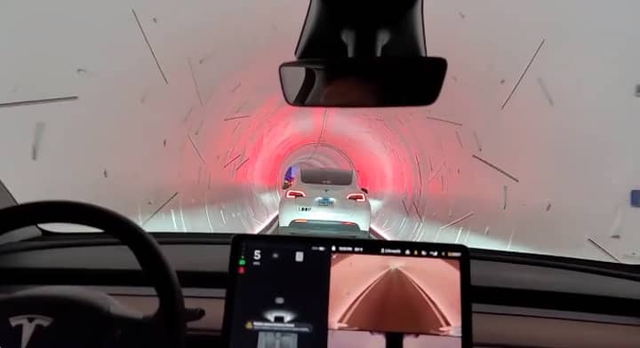 Footage Captures Traffic Jam In One Of Elon Musk's Underground Tunnel Loops