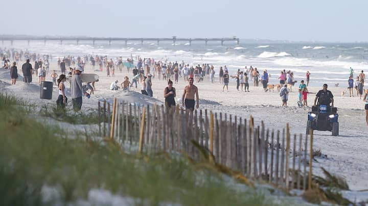 ​Florida Beaches Packed Within Half An Hour Of Reopening
