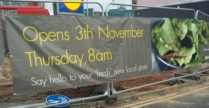 Lidl Employee Skips Morning Coffee, Says New Store Opens 'November 3th'